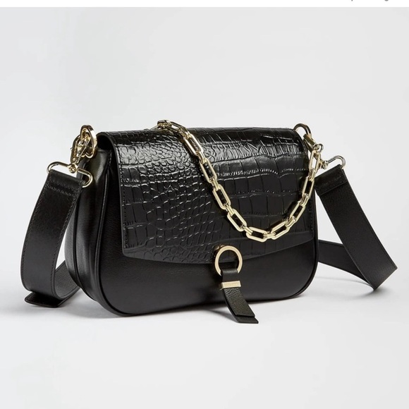 Ted Baker Bags Ted Baker Jjolie Pebbled Leather Black Gold Chain